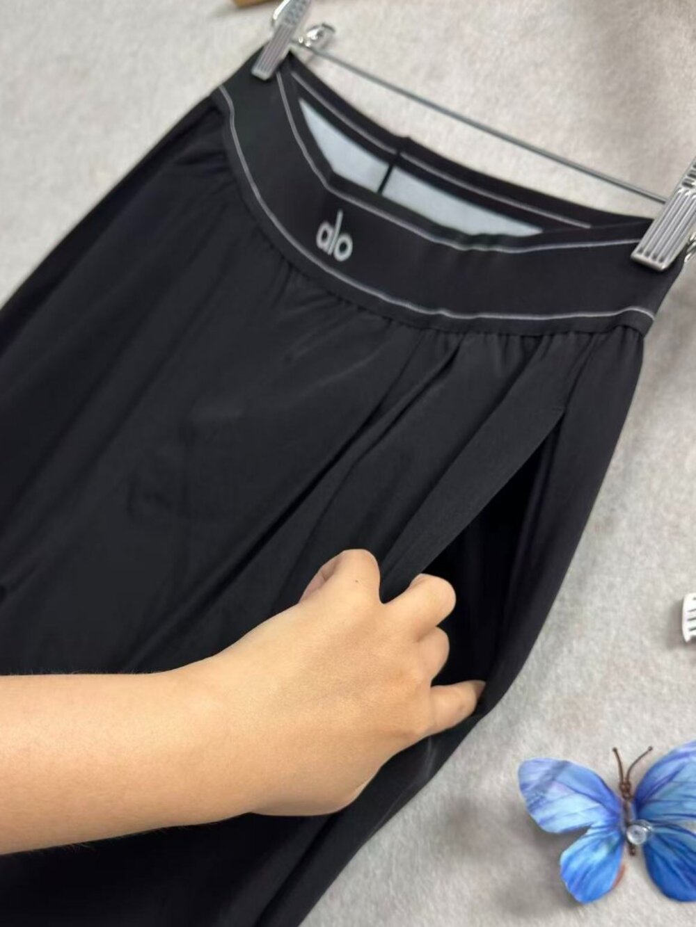 ALO Yoga Black Suit Up Trouser Regular 30"👩💻Effortless Straight Fit Pants🔥 - Picture 6 of 9